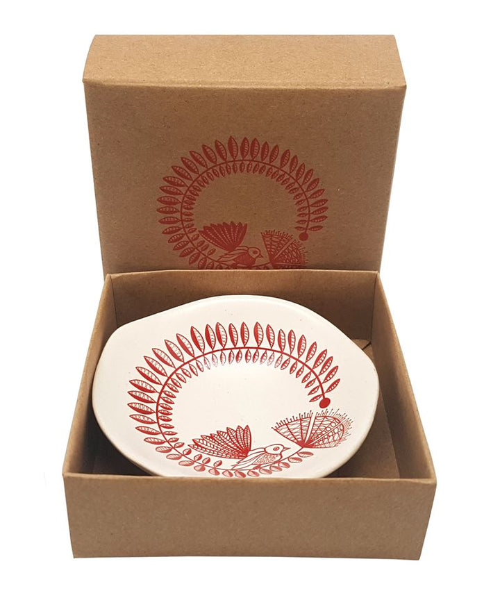 Bowl 7cm Red Fantail On White