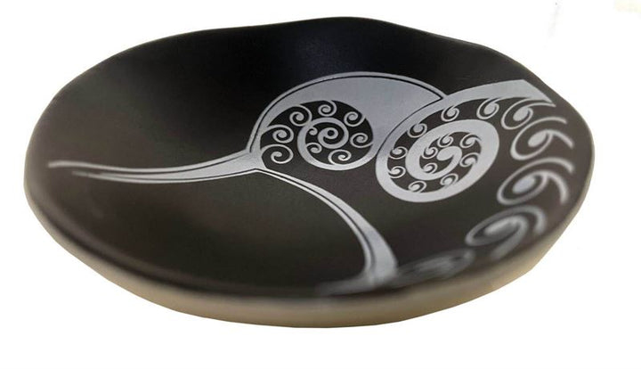 Bowl 7cm Kiwi White on Black
