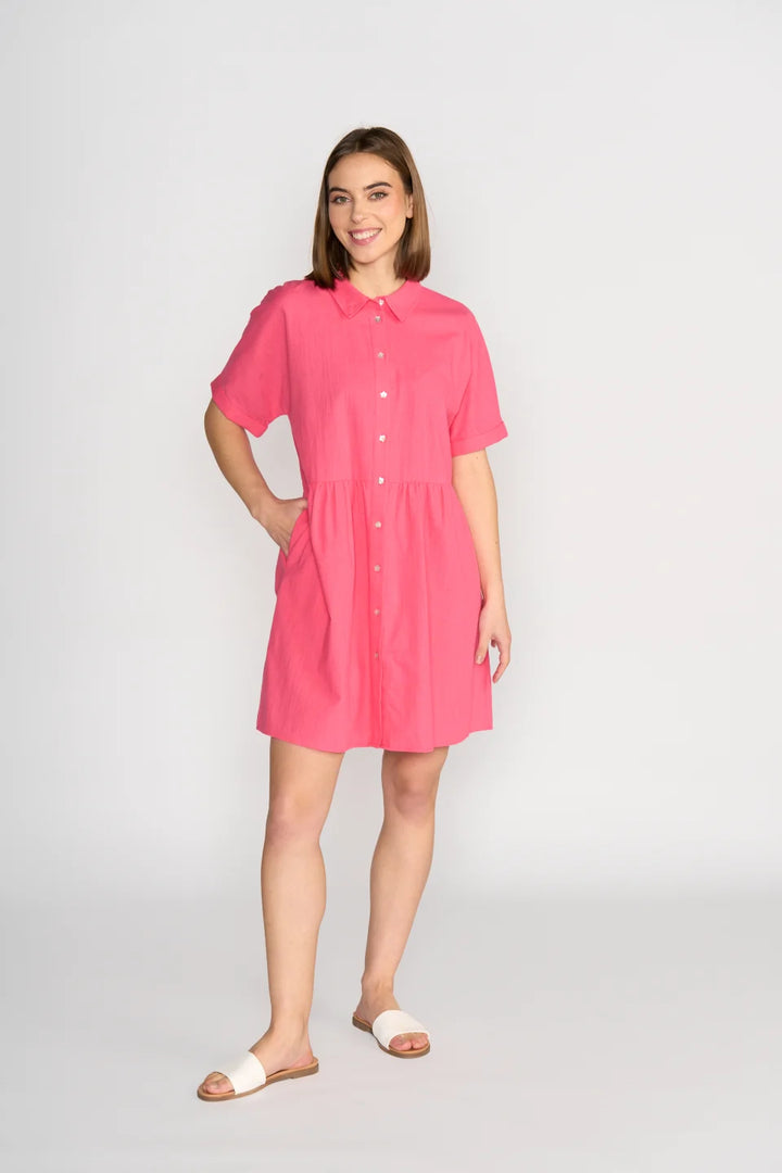 Knewe | Cocoon Dress - Raspberry