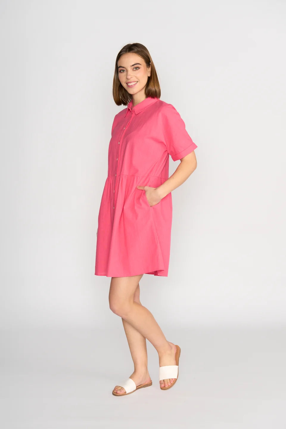 Knewe | Cocoon Dress - Raspberry