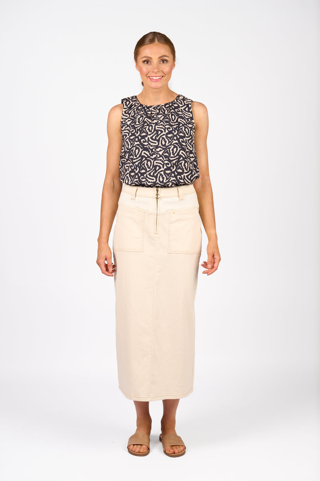 Knewe | Spin Skirt - Natural Denim