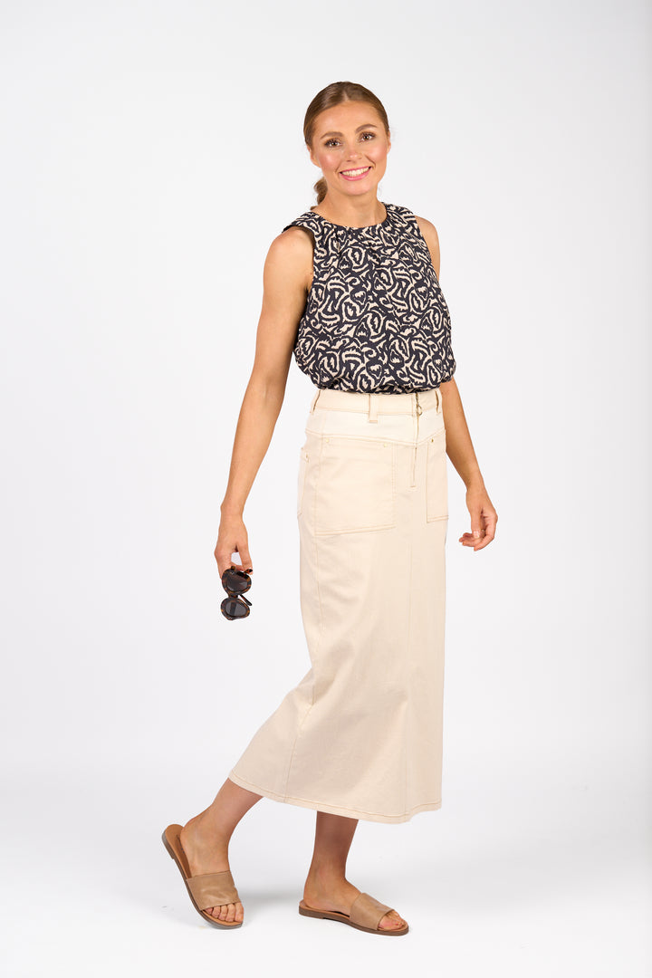 Knewe | Spin Skirt - Natural Denim