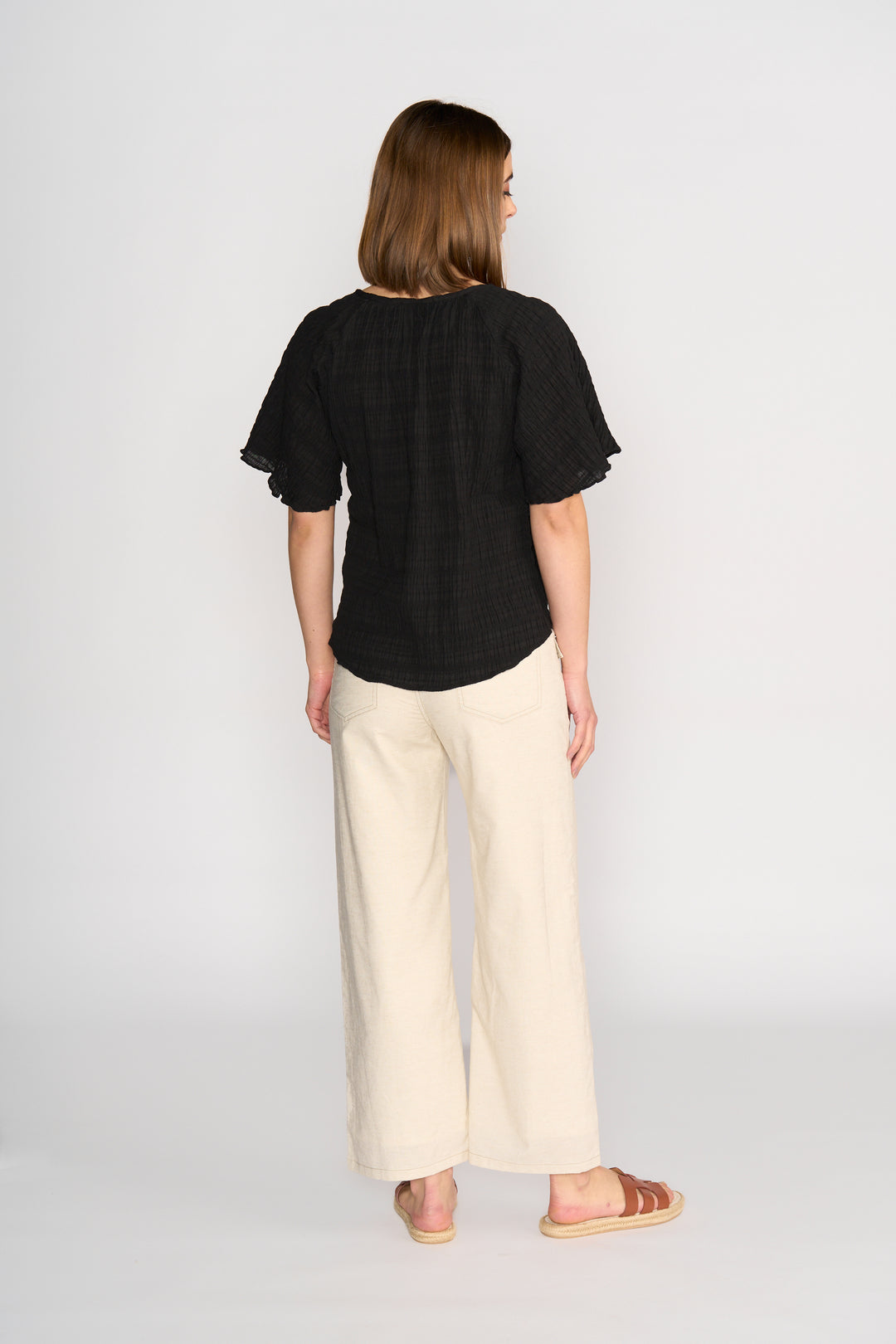 Knewe | Hazel Top - Black Texture