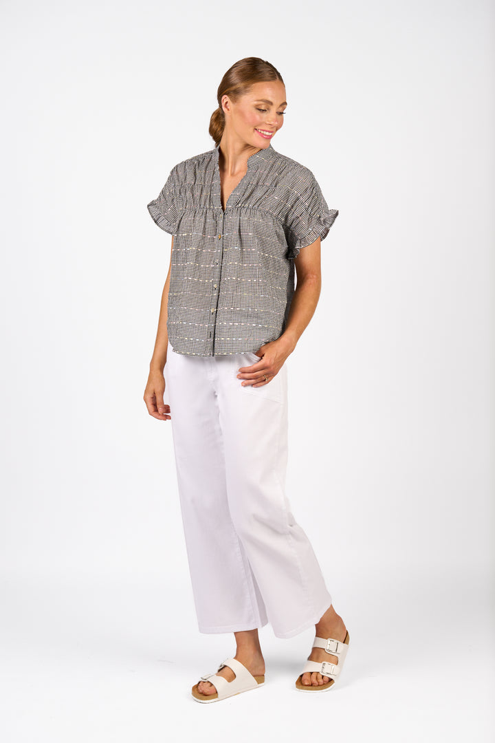 Addison Top - Black Check