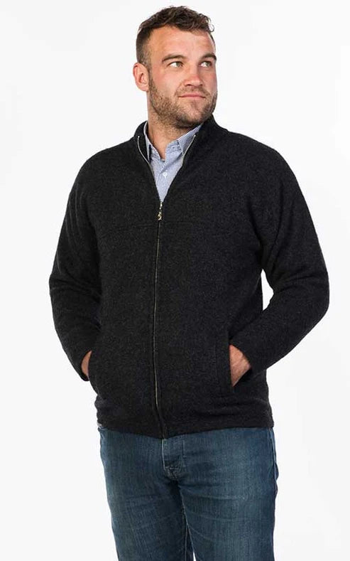 Possum Merino Mens Felted Zip Jacket