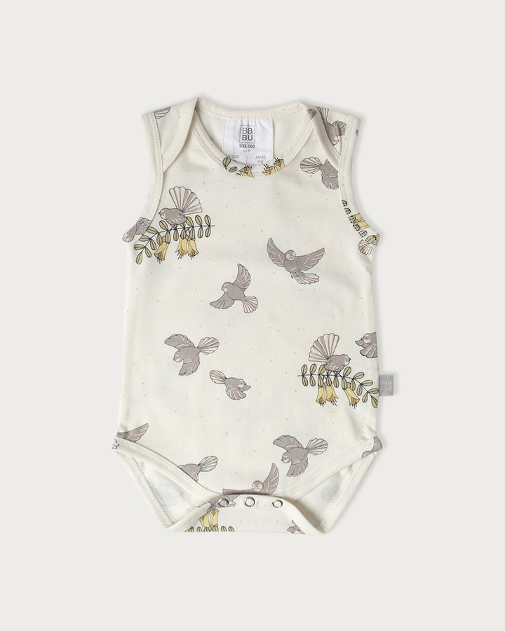 Singlet Bodysuit Fantail 6-12 Months