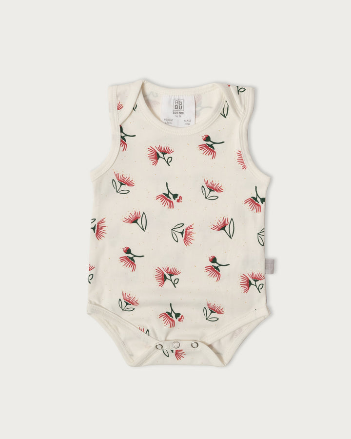 Singlet Bodysuit Pohutukawa 6-12 Months