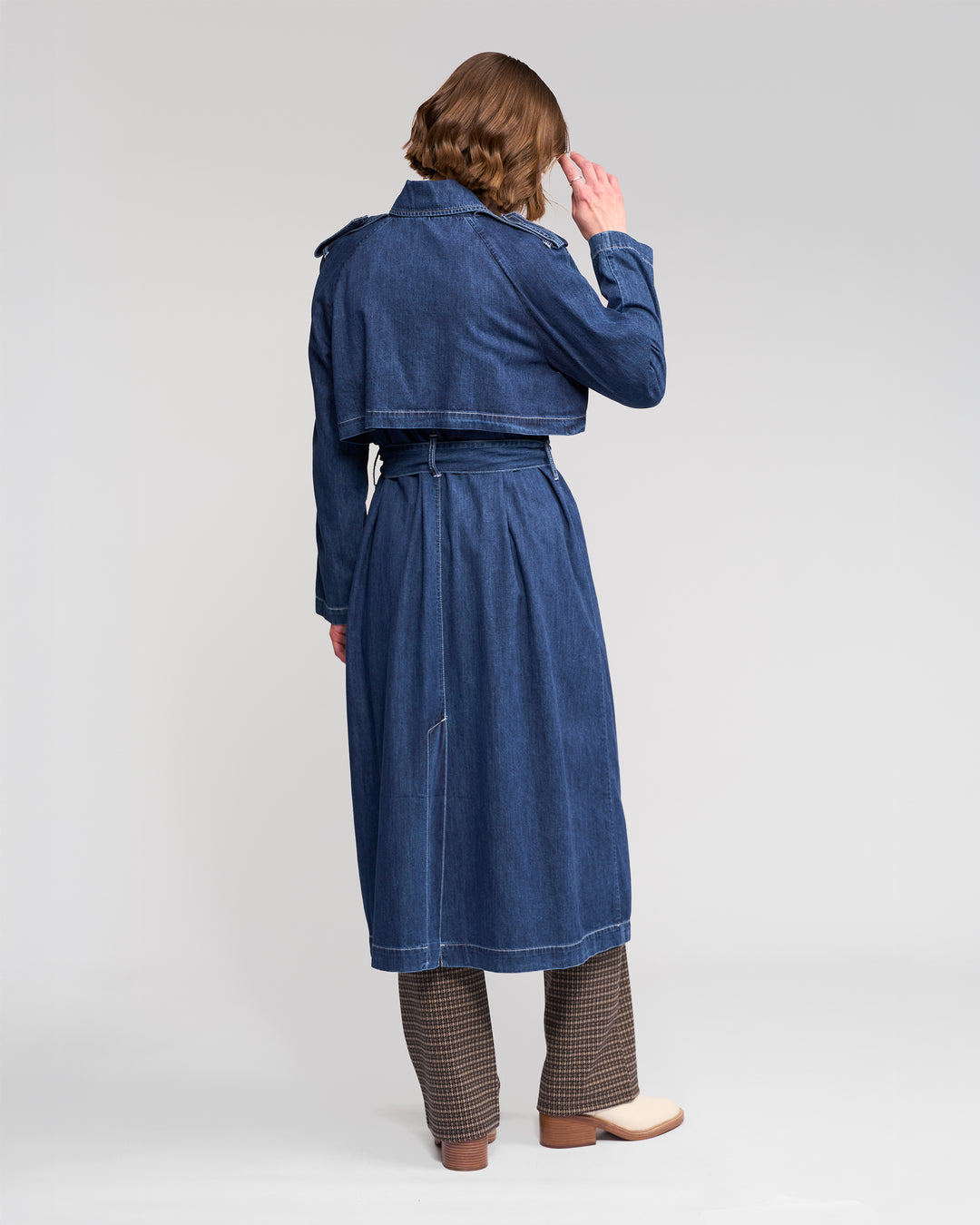 Vassalli | Galaxy Trench Coat - Dark Blue
