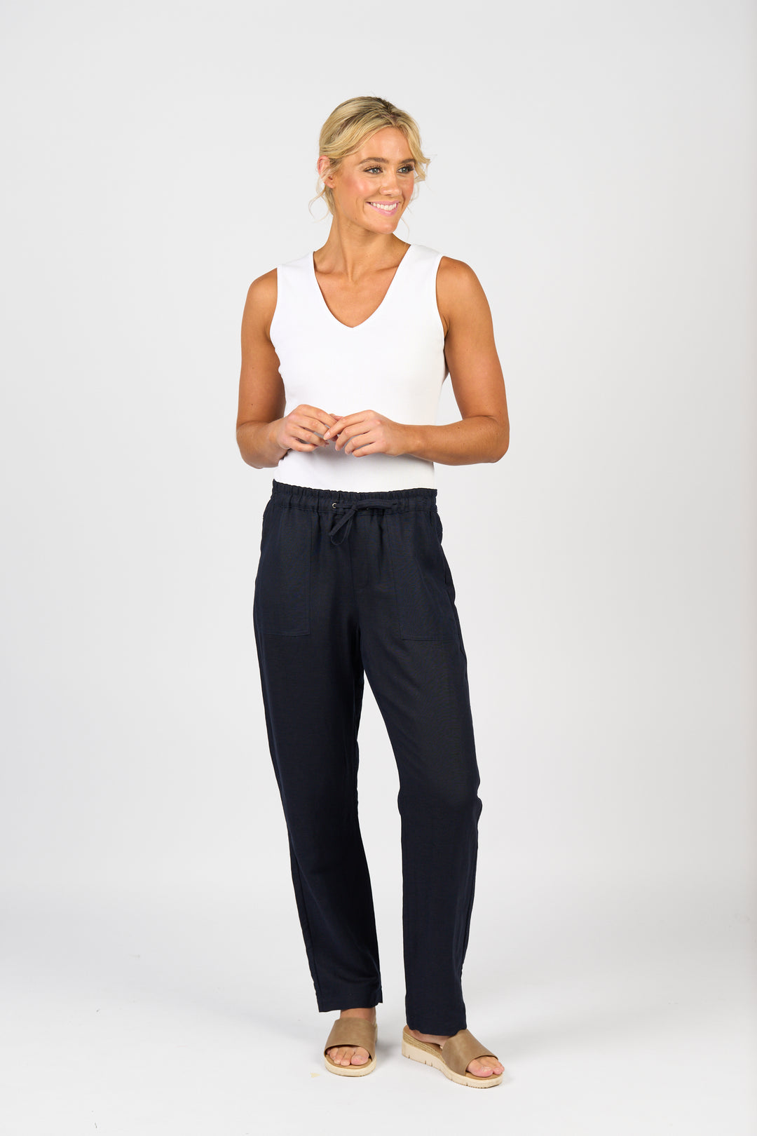 Vassalli | Slim Leg Ankle Grazer - Ink