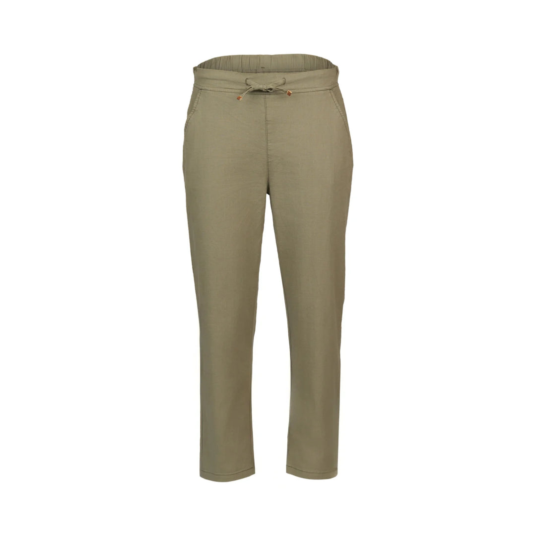 Vassalli | 7/8 Slim Leg Elastic Waist Pant in Army