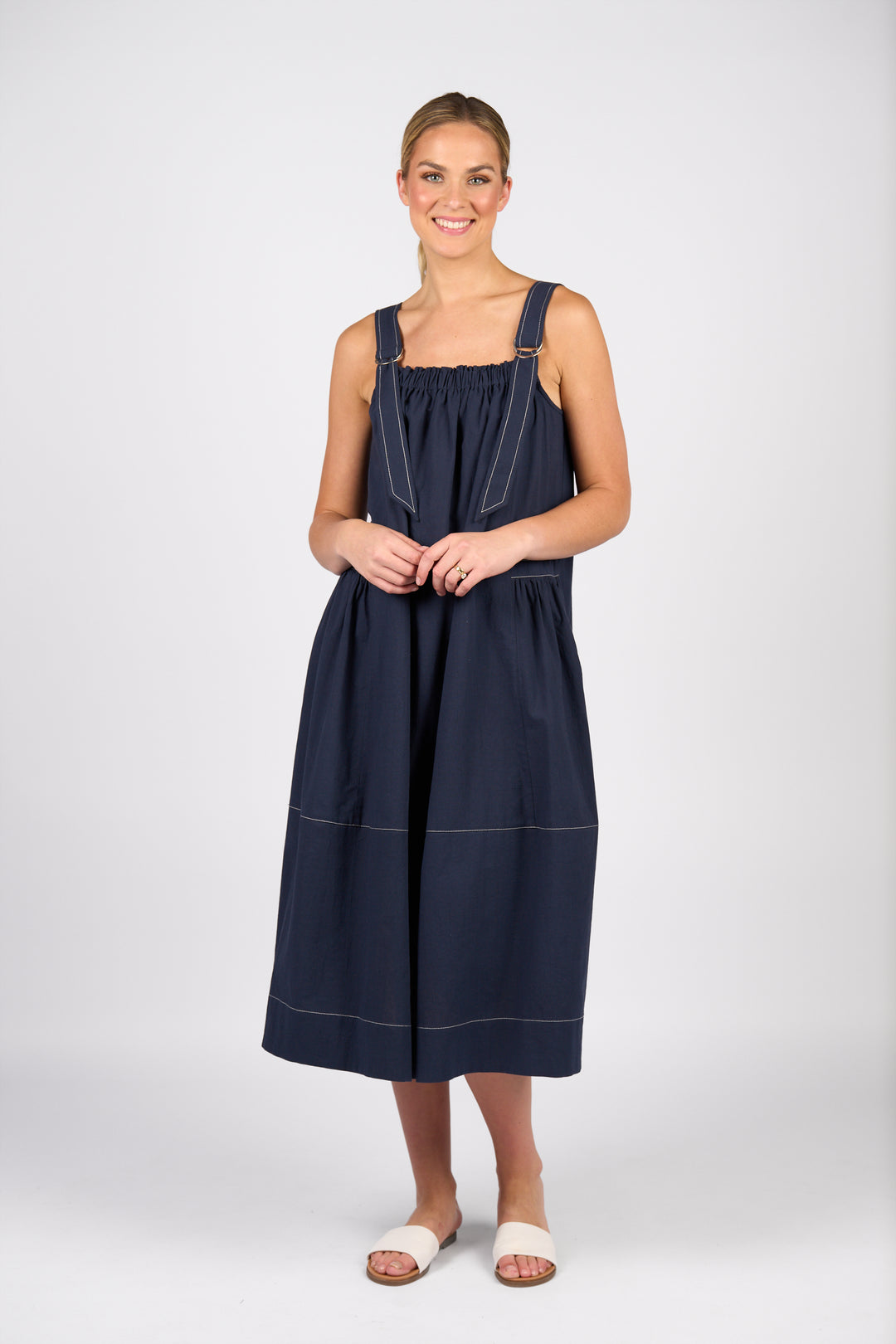 Vassalli | Sleeveless Balloon Dress - Ink