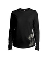 Seabreeze T Shirt Long Sleeve Merino Nikau Crew Black