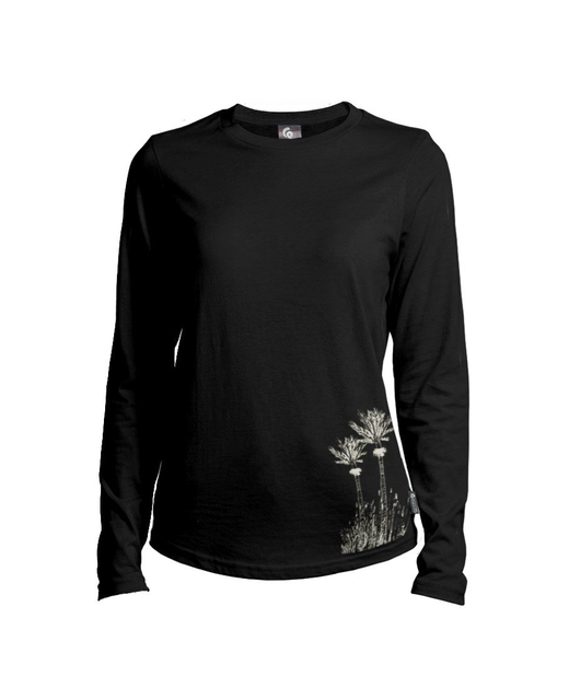 Seabreeze T Shirt Long Sleeve Merino Nikau Crew Black