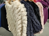 Rabbit Fur Poncho - Navy