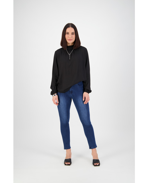 Vassalli Skinny Leg Ankle Grazer Jean - Blue Denim