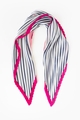 Antler Scarf Pleated Pink & Navy Stripe