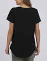 Elm Fotune Vee Short Sleeve Tee - Black