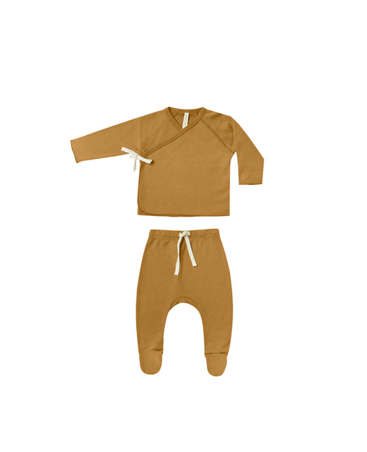 Quincy Mae Wrap Top and Pant Set - Ocre