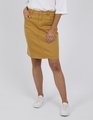 Elm Belle Denim Skirt - Mustard