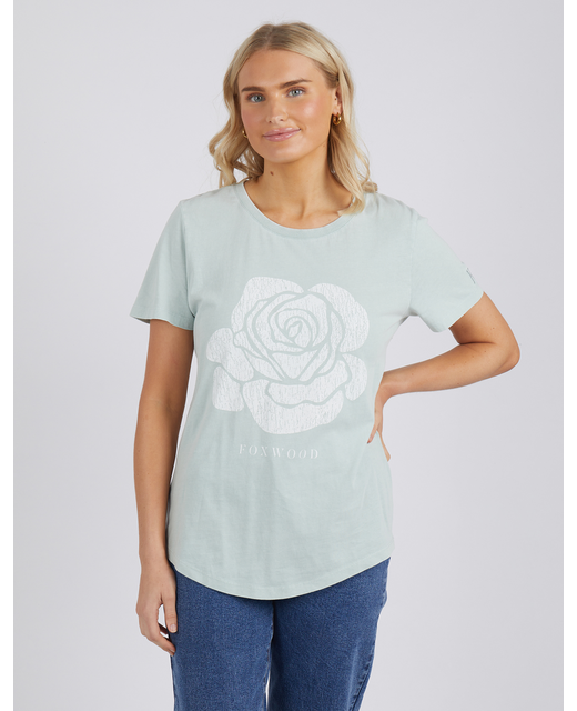 Foxwood Rose Tee - Seafoam