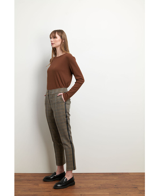 Siren Check Mate Pant - Bronze Check