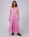 Silent Theory Lola Tiered Dress - Pink