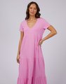 Silent Theory Lola Tiered Dress - Pink