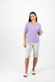 Vassalli V Neck Top - Deep Lilac