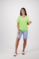 Vassalli V Neck Top - Lime