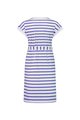 Vassalli Drop Shoulder Dress - Cobalt Stripe