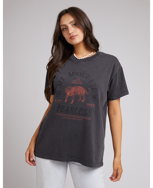 All About Eve Fearless Tee - Washed Black