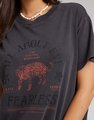 All About Eve Fearless Tee - Washed Black