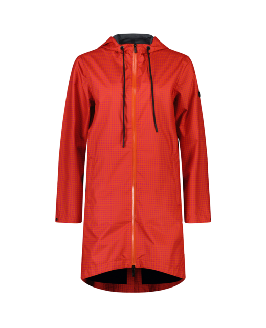 Moke Georgie Rain Jacket - Blood Orange / Fuschia Check