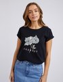 Foxwood Poppy Tee - Washed Black