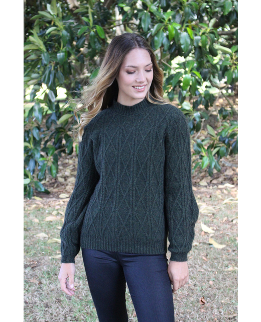 Lothlorian Cabel Bell Sleeve Jumper - Moss