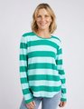 Elm Spritz Stripe L/S Tee - Goodness Green Stripe