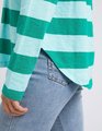 Elm Spritz Stripe L/S Tee - Goodness Green Stripe