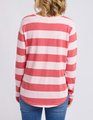 Elm Spritz L/S Tee - Coral Spritz Stripe