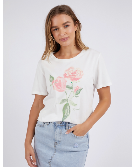 Foxwood Bloom Tee - Vintage White