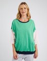 Elm Mazie Colour Block Sweat - GreenBriar