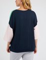 Elm Mazie Colour Block Sweat - GreenBriar