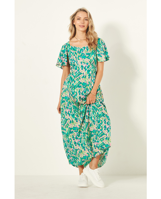 Lemon Tree Sylvia Dress - Teal Print