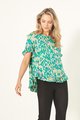 Lemon Tree Madelaine Top - Teal Print