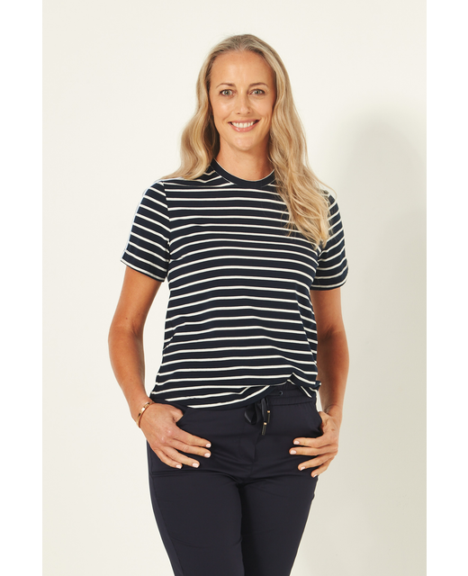 Lemon Tree Mia Top - Navy Stripe