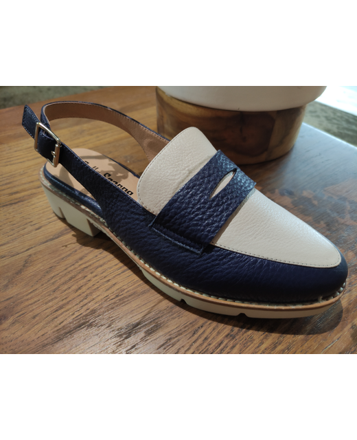 Belle Scarpe Romp - Navy / Bone