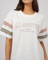 All About Eve Boston Panel Tee - Vintage White