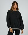 All About Eve Lux Active College Crew Sweater - Black