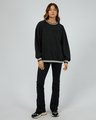 All About Eve Lux Active College Crew Sweater - Black