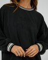 All About Eve Lux Active College Crew Sweater - Black