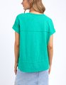 Foxwood Throw on S/S Tee - Bright Green